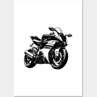 YZF R6 Bike Sketch Art Posters and Art